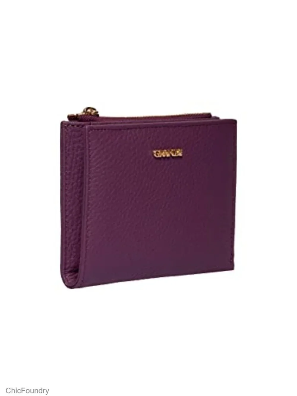 Genuine Leather Small Bifold Wallet for Women, Zippered Mini Purse with Card